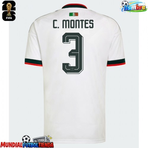 Camiseta México Cesar Montes #3 Segunda Equipación Replica Mundial 2026 mangas cortas